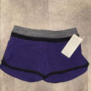 lululemon athletica Purple and Gray Athletic Shorts